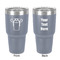 Football Jersey 30 oz Stainless Steel Tumbler - Grey - Double-Sided (Personalized)