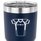 Football Jersey 30 oz Stainless Steel Ringneck Tumbler - Navy - CLOSE UP
