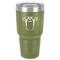 Football Jersey 30 oz Stainless Steel Ringneck Tumbler - Olive - Front