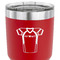 Football Jersey 30 oz Stainless Steel Ringneck Tumbler - Red - CLOSE UP