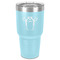 Football Jersey 30 oz Stainless Steel Ringneck Tumbler - Teal - Front