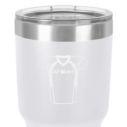 Football Jersey 30 oz Stainless Steel Tumbler - White - Single-Sided (Personalized)