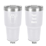 Football Jersey 30 oz Stainless Steel Tumbler - White - Double-Sided (Personalized)