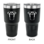 Football Jersey 30 oz Stainless Steel Tumbler - Black - Double Sided (Personalized)