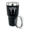 Football Jersey 30 oz Stainless Steel Ringneck Tumblers - Black - LID OFF