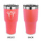 Football Jersey 30 oz Stainless Steel Ringneck Tumblers - Coral - Single Sided - APPROVAL