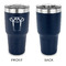 Football Jersey 30 oz Stainless Steel Ringneck Tumblers - Navy - Single Sided - APPROVAL