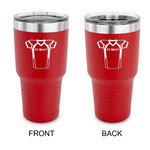 Football Jersey 30 oz Stainless Steel Tumbler - Red - Double Sided (Personalized)