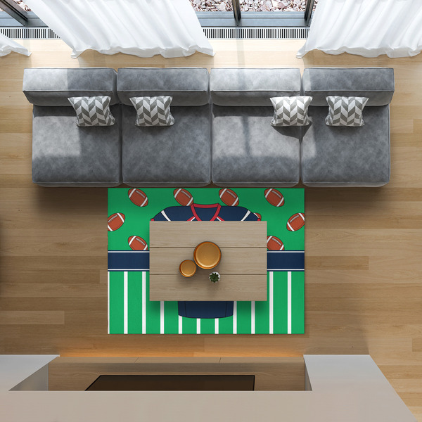Football Jersey 5'x7' Indoor Area Rugs - IN CONTEXT