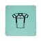 Football Jersey 6" x 6" Teal Leatherette Snap Up Tray - APPROVAL