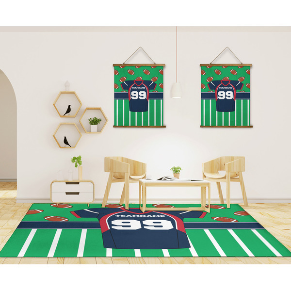 Football Jersey 8'x10' Indoor Area Rugs - IN CONTEXT