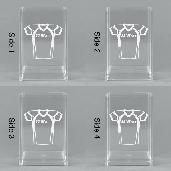 Football Jersey Acrylic Pen Holder - All Sides