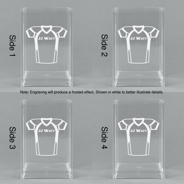 Football Jersey Acrylic Pen Holder - All Sides