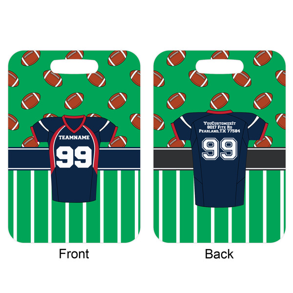 Football Jersey Aluminum Luggage Tag (Front + Back)