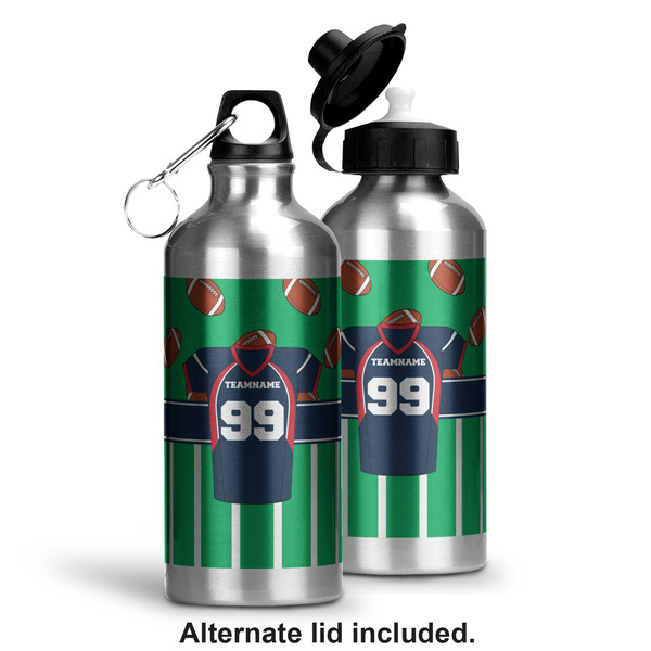 Football Jersey Aluminum Water Bottle - Alternate lid options