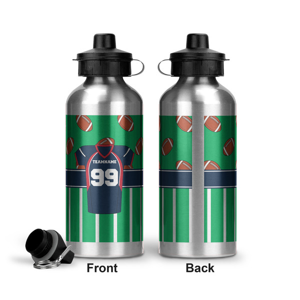 Football Jersey Aluminum Water Bottle - Front and Back