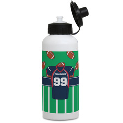 Football Jersey Water Bottles - Aluminum - 20 oz - White (Personalized)