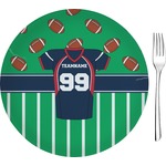 Football Jersey 8" Glass Appetizer / Dessert Plates - Single or Set (Personalized)