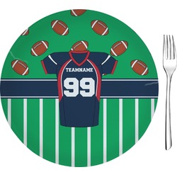 Football Jersey Glass Appetizer / Dessert Plate 8" (Personalized)