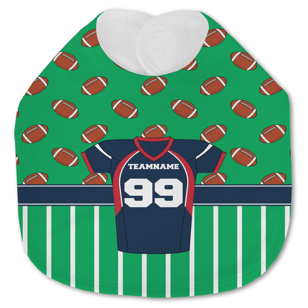 Custom Football Jersey Jersey Knit Baby Bib w/ Name and Number