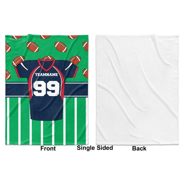 Football Jersey Baby Blanket (Single Sided - Printed Front, White Back)