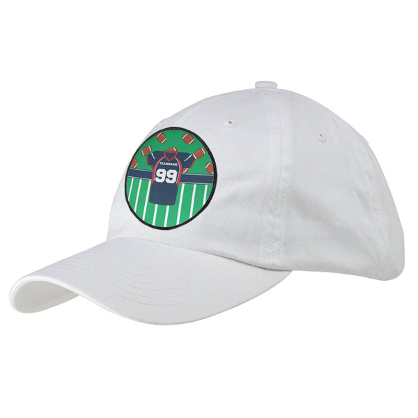 Custom Football Jersey Baseball Cap - White (Personalized)