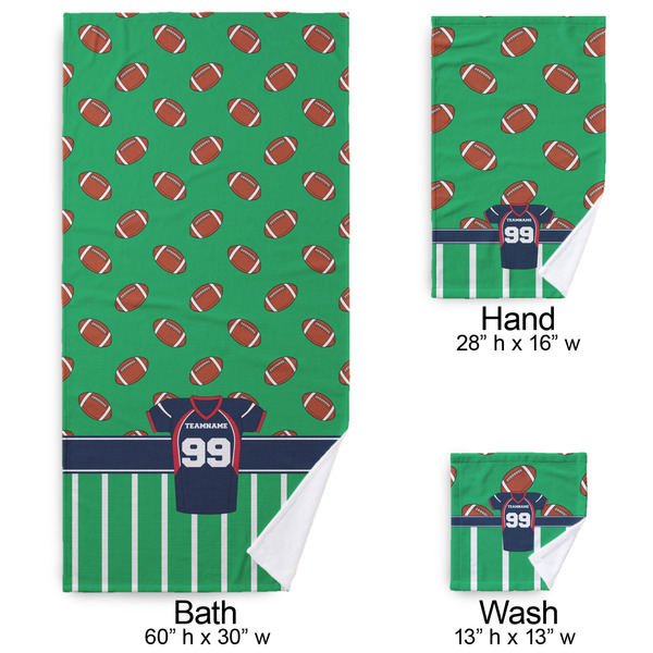 Football Jersey Bath Towel Sets - 3-piece - Approval