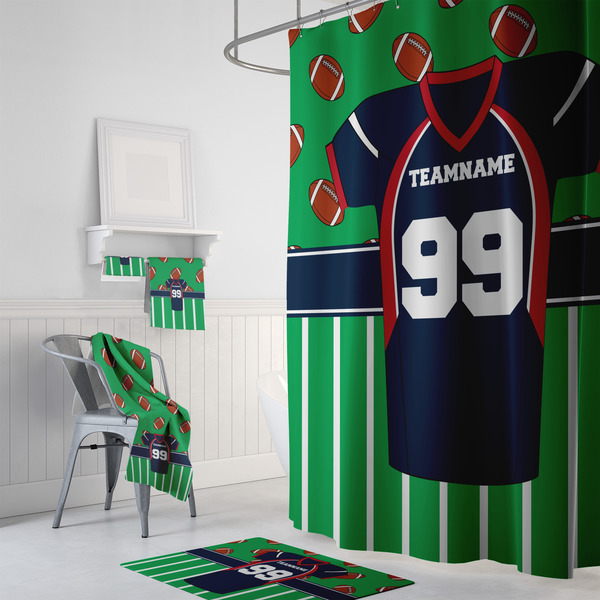 Football Jersey Bath Towel Sets - 3-piece - In Context