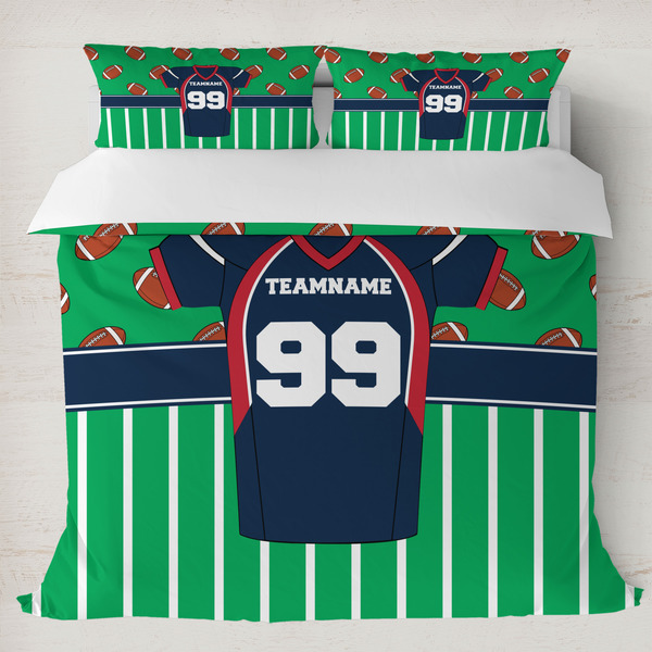 Custom Football Jersey Duvet Cover Set - King (Personalized)