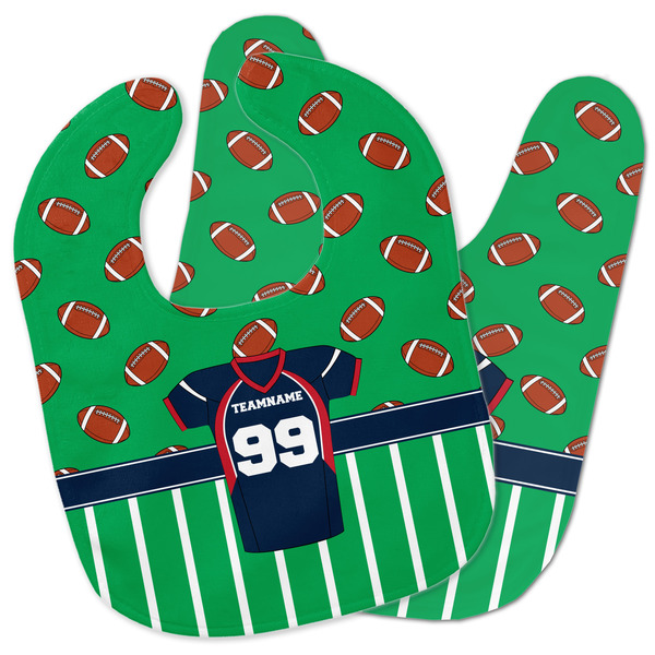 Custom Football Jersey Baby Bib w/ Name and Number