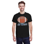 Football Jersey T-Shirt - Black - Large (Personalized)