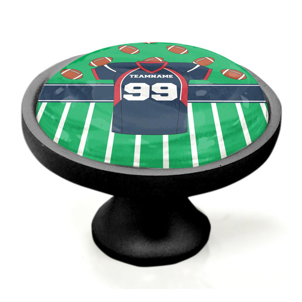 Football Jersey Black Custom Cabinet Knob (Side)
