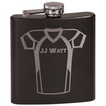 Football Jersey Black Flask Set (Personalized)