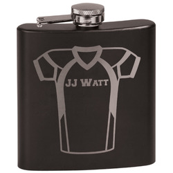 Football Jersey Black Flask Set (Personalized)