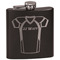 Football Jersey Black Flask - Engraved Front