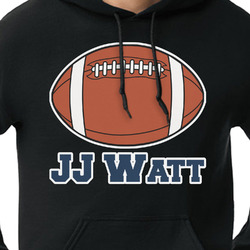 Football Jersey Hoodie - Black - XL (Personalized)