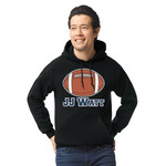Football Jersey Hoodie - Black - 2XL (Personalized)