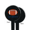 Football Jersey Black Plastic 7" Stir Stick - Single Sided - Round - Front & Back
