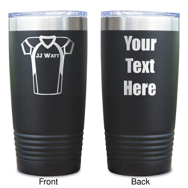 Football Jersey Black Polar Camel Tumbler - 20oz - Double Sided  - Approval