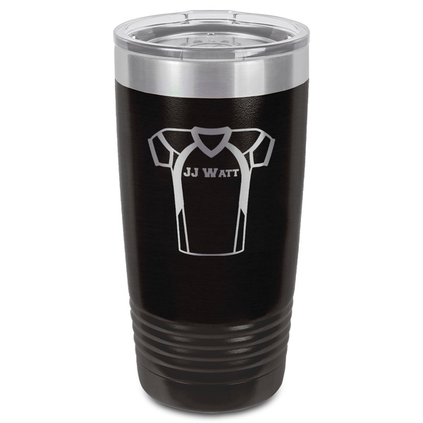 Football Jersey Black Polar Camel Tumbler - 20oz - Front