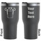 Football Jersey Black RTIC Tumbler - Front and Back