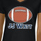 Football Jersey Black V-Neck T-Shirt on Model - CloseUp