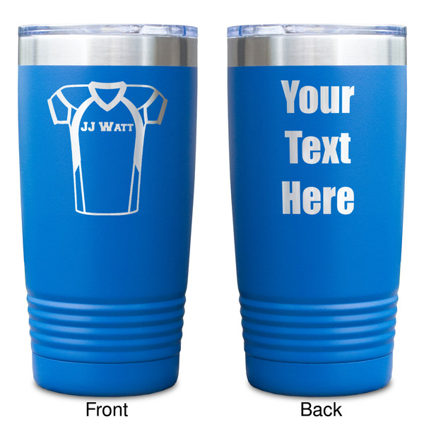 Football Jersey Blue Polar Camel Tumbler - 20oz - Double Sided - Approval