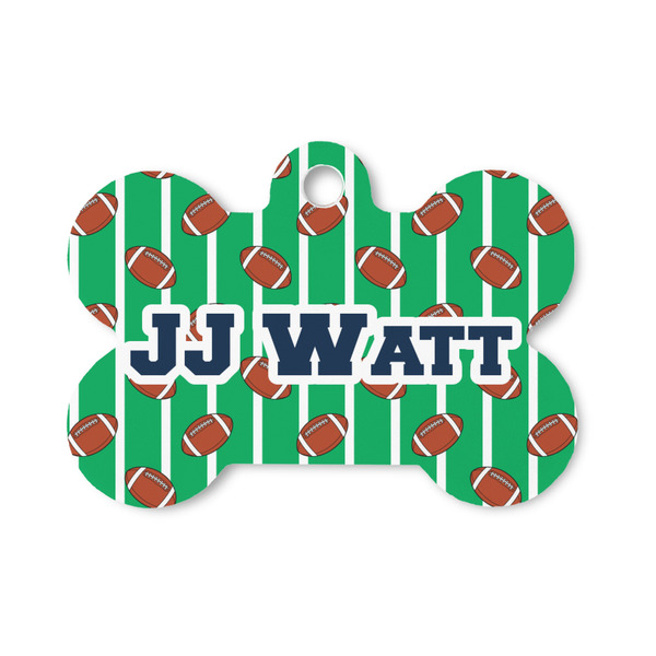 Custom Football Jersey Bone Shaped Dog ID Tag - Small (Personalized)