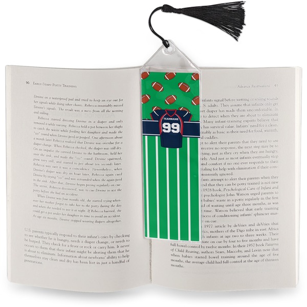 Football Jersey Bookmark with tassel - In book