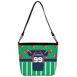 Football Jersey Bucket Bag w/ Genuine Leather Trim (Personalized)