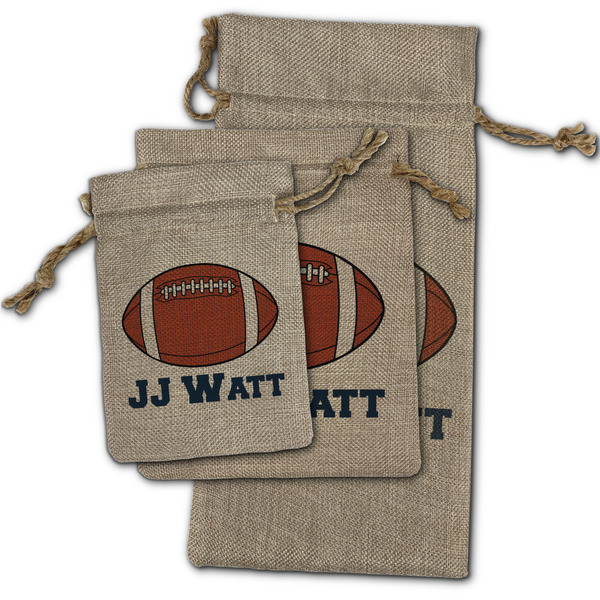 Football Jersey Burlap Gift Bags - (PARENT MAIN) All Three