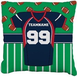 Football Jersey Faux-Linen Throw Pillow 16" (Personalized)