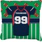 Football Jersey Faux-Linen Throw Pillow 18" (Personalized)