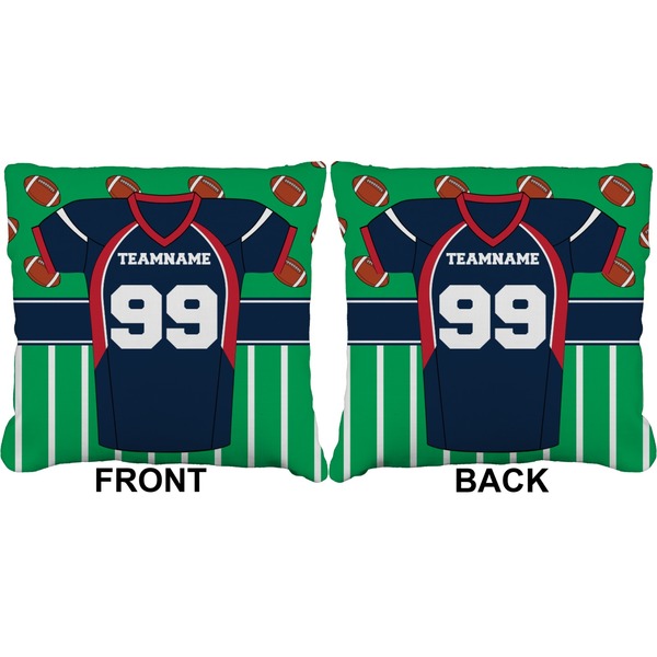 Football Jersey Burlap Pillow Approval